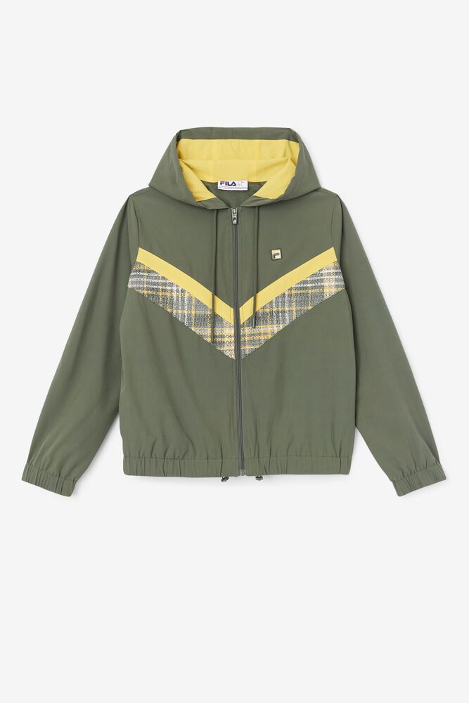 Fila Jacket Womens Olive Gemma Wind - Ireland 58046-YGPQ